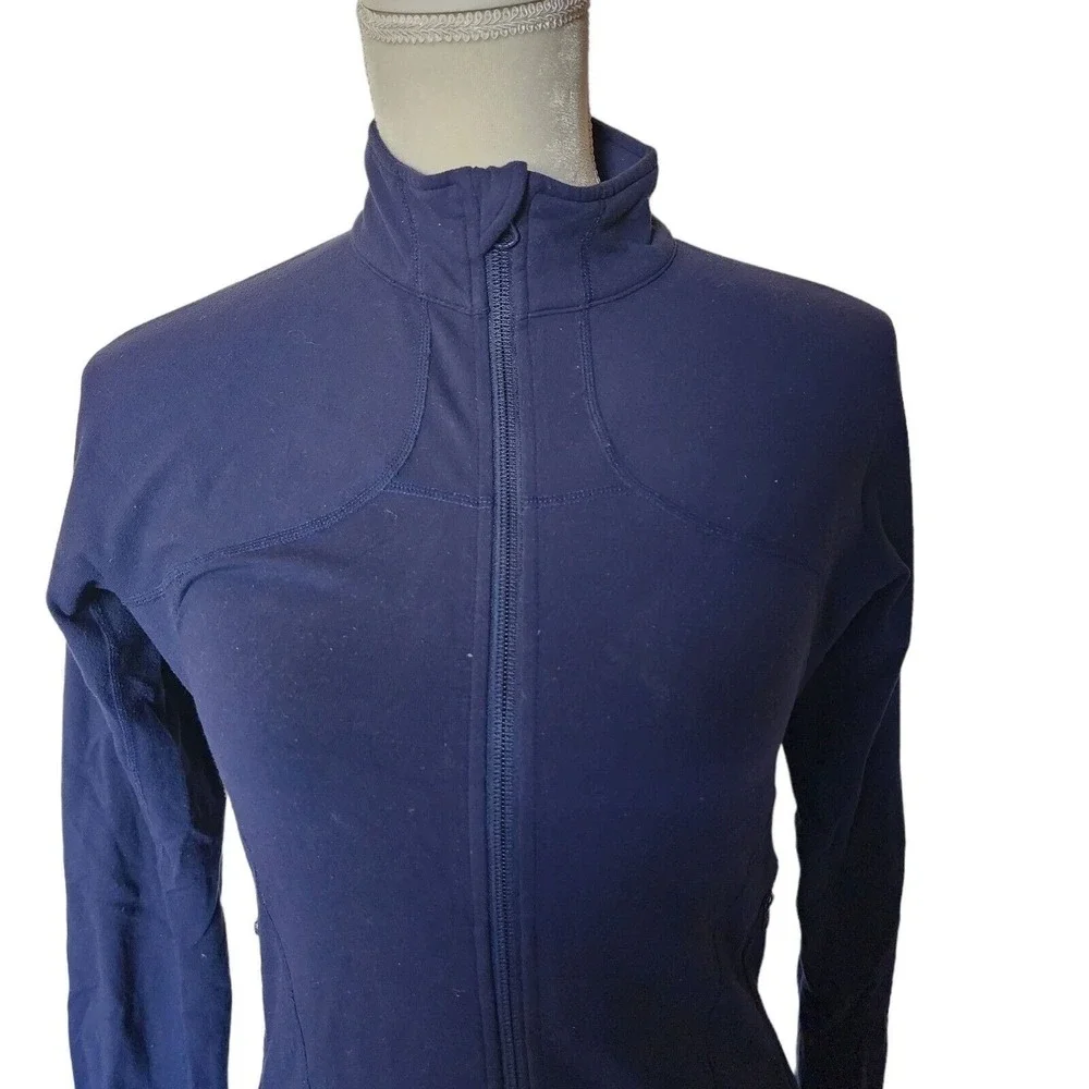 Lululemon Athletica Jacket‎ 8 Shape Jacket Blue Zipper Luon Lightweight